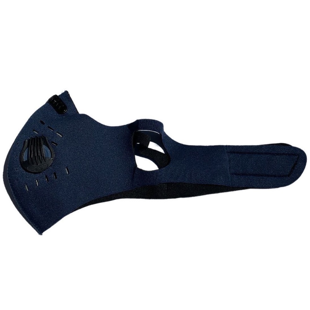 Face mask one size fits all blue and black dust shield sports mask